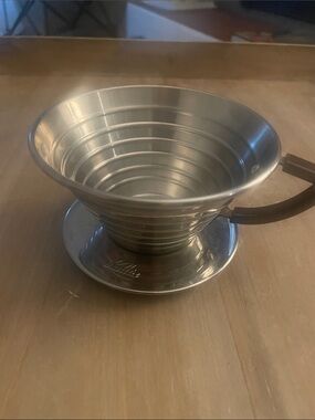 Kalita Wave 185  Stainless Steel Coffee Dripper with - Durable Pour-Over Brewer